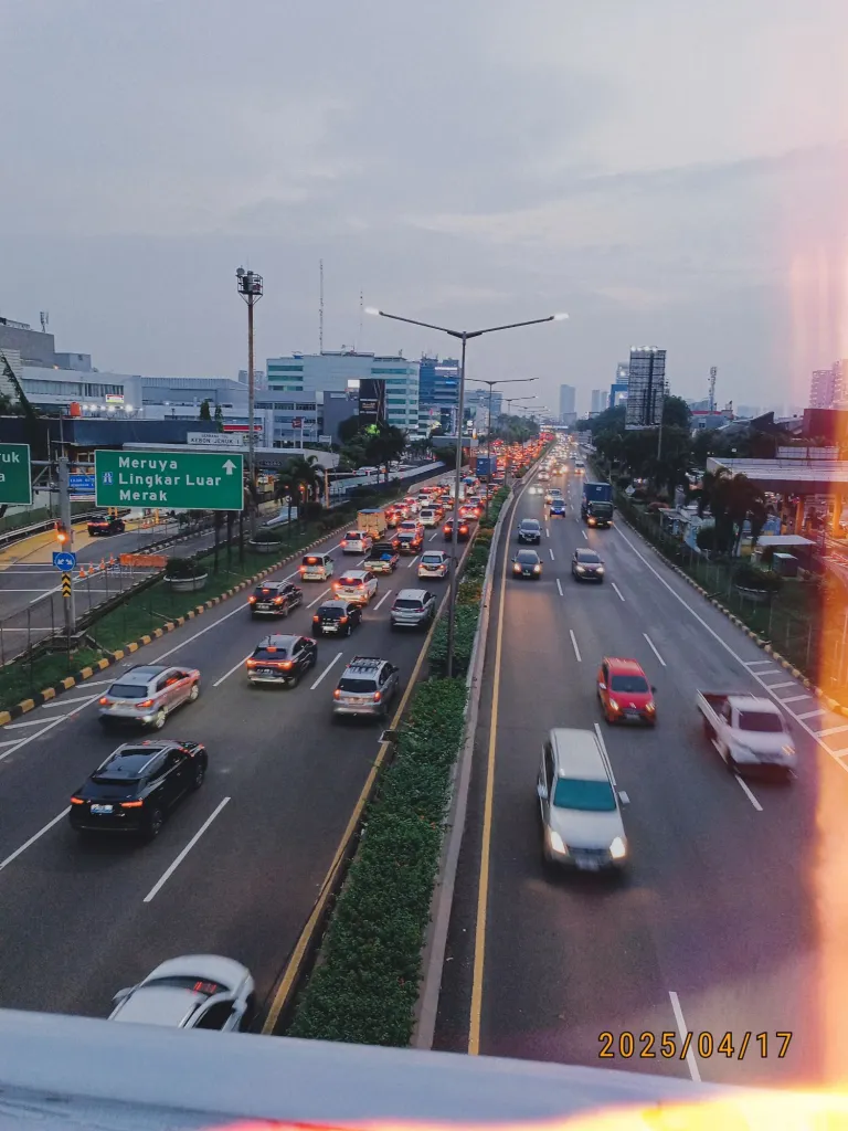 A view from a flyover across my office in West Jakarta